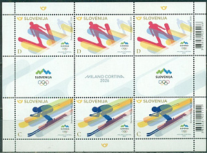 Словения, 2026, Зимние Олимпийские игры Милан, Кортина,малый лист